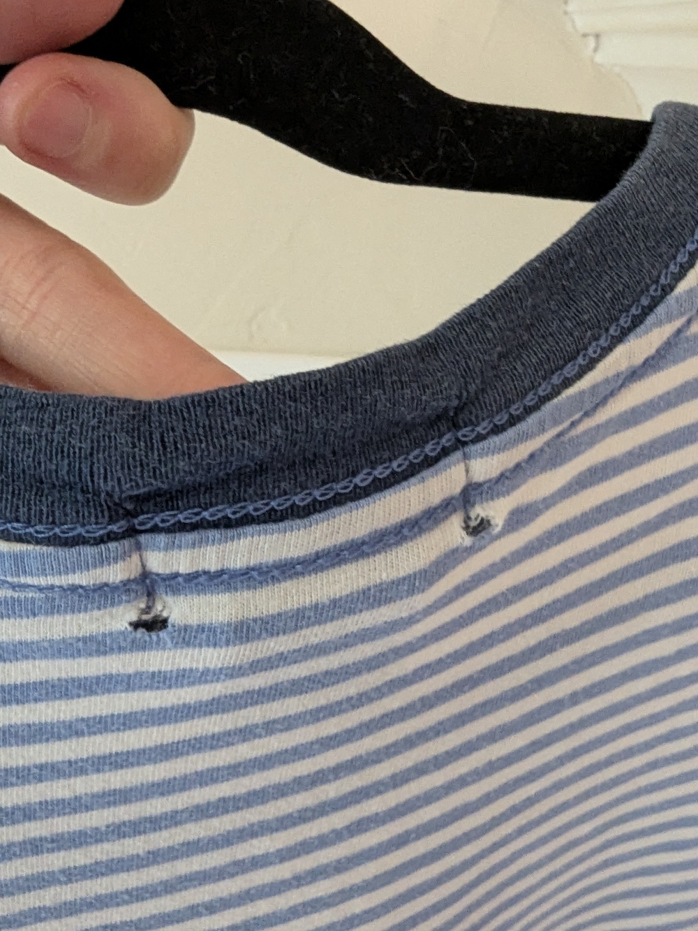 Polo Ralph Lauren | Light Blue & White Striped Tee with Orange Pony - Picture 3 of 3